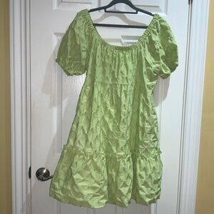 &Merci tiered babydoll dress Sz M puff sleeves New